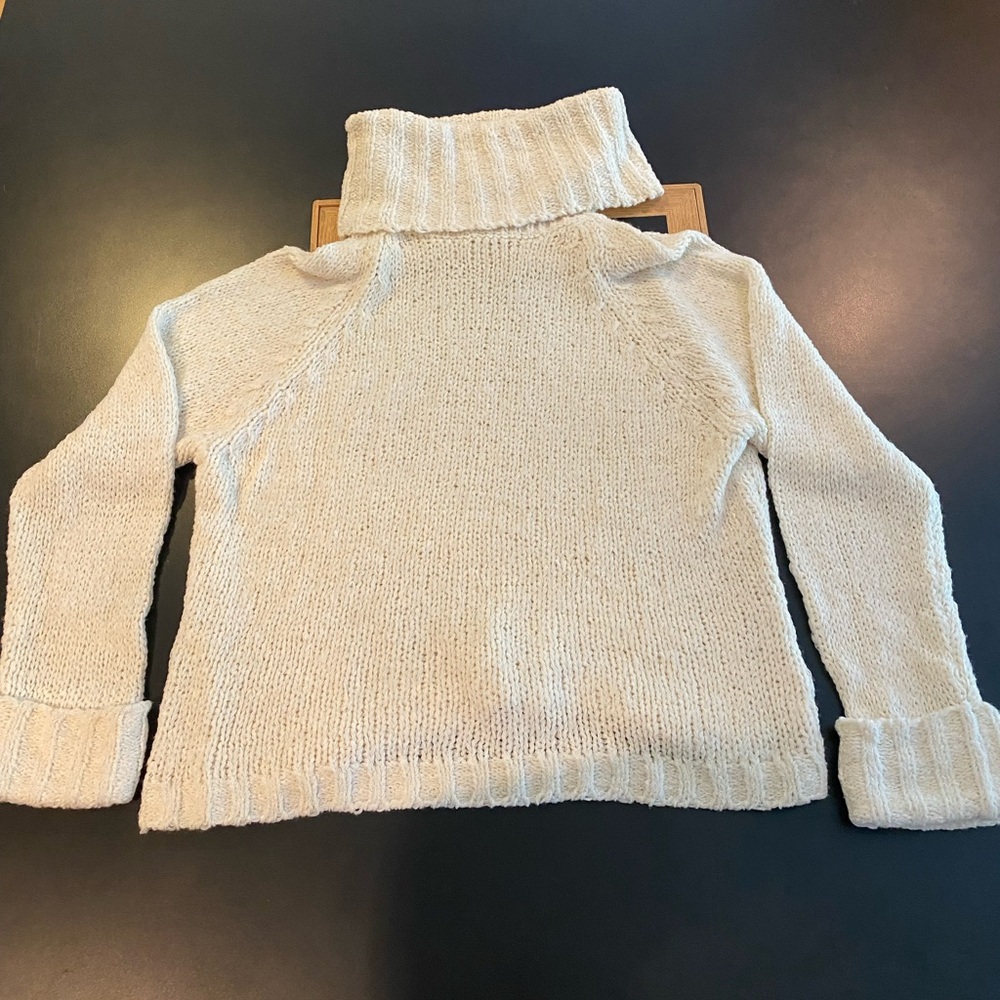 Kasper ASL Cream Wool Blend Turtleneck Sweater. Size XL